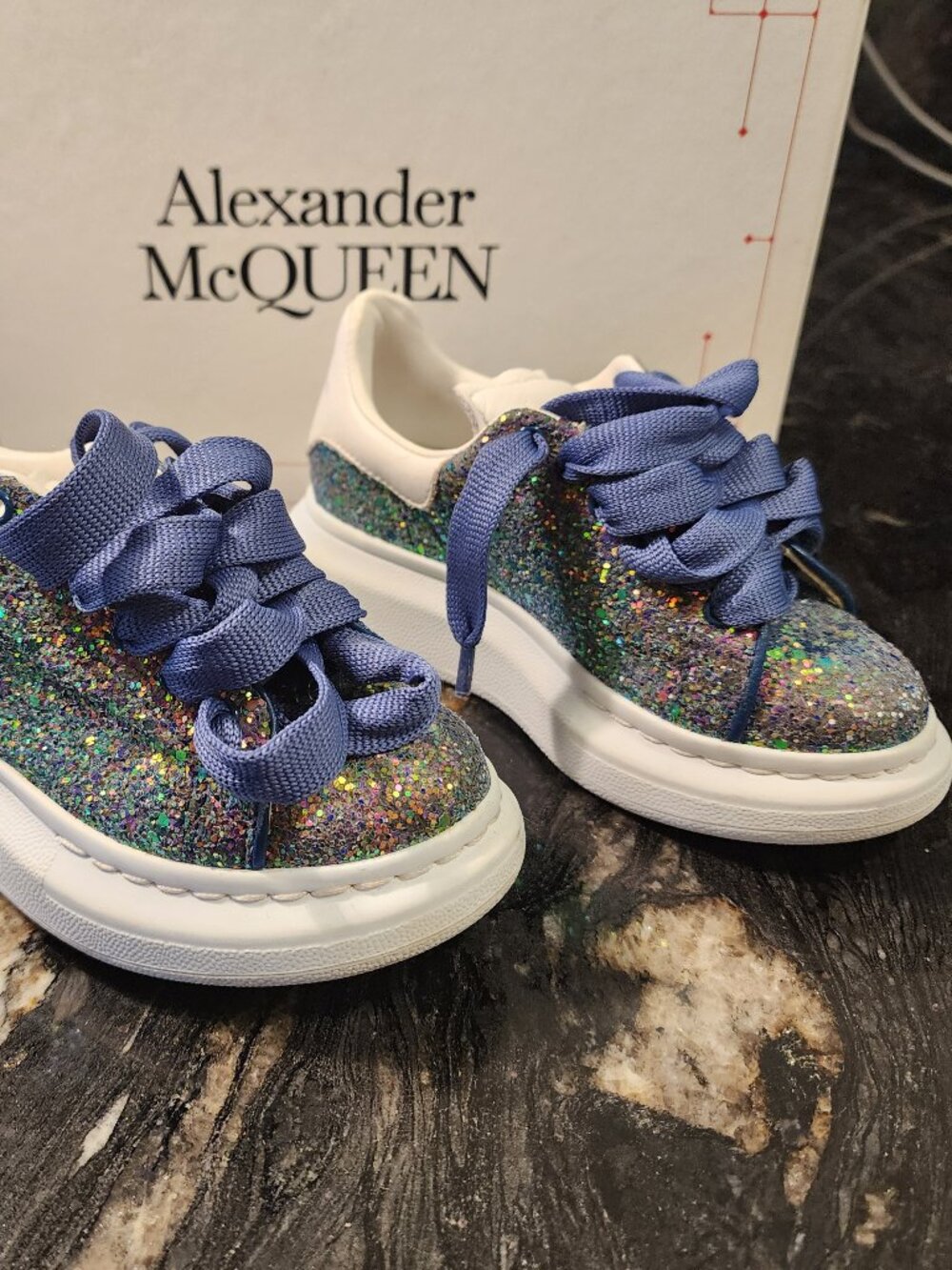Alexander McQueen kids sneakers shoes size 27 leather